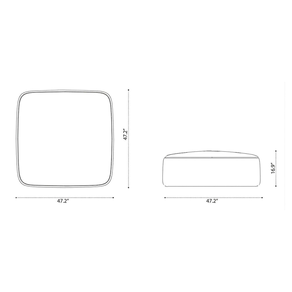 Isola Outdoor Square Pouf