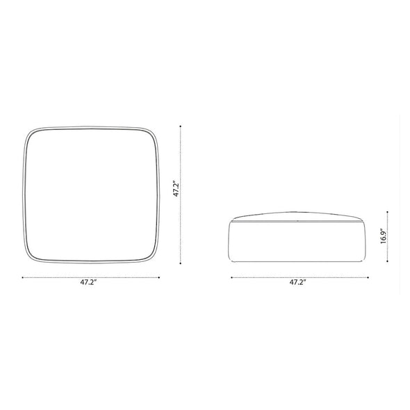 Isola Outdoor Square Pouf