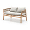 Kilt Outdoor 2-Seater Sofa  option Soft Ivory with Piping Tortora
