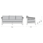 Kilt Outdoor 3-Seater Sofa