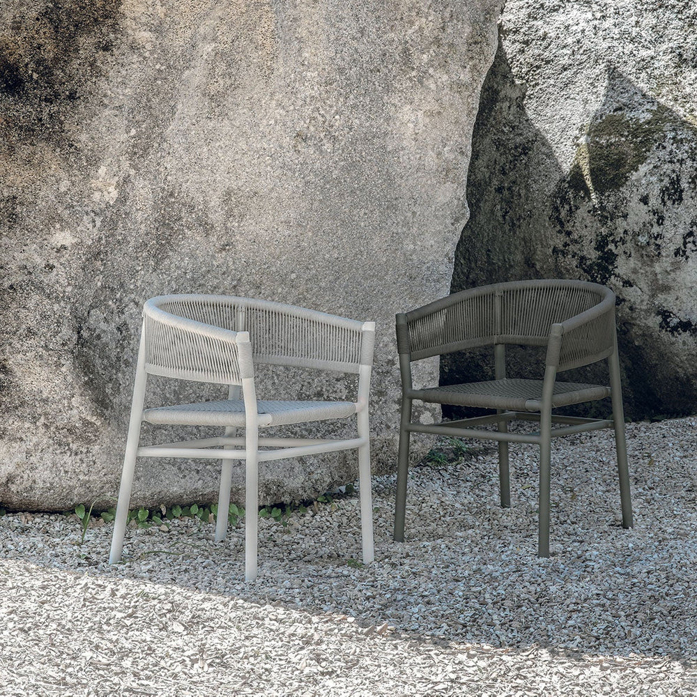 Kilt Outdoor Aluminum Dining Armchair