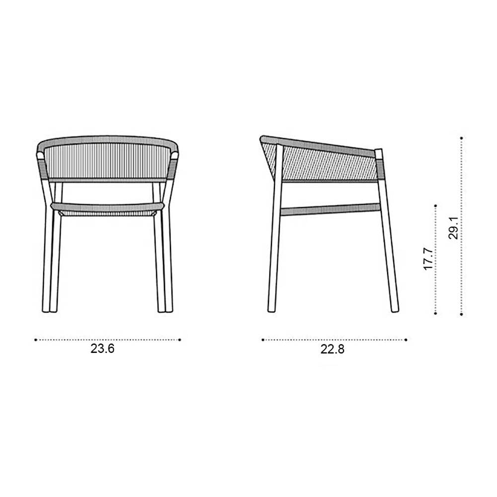 Kilt Outdoor Aluminum Dining Armchair