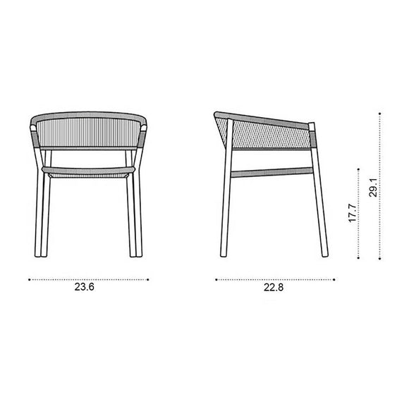 Kilt Outdoor Aluminum Dining Armchair