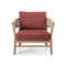 Kilt Outdoor Lounge Armchair with Cushion  option Canapa Ruggine