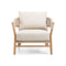 Kilt Outdoor Lounge Armchair with Cushion  option Polyolefins Soft Ivory Melange