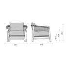 Kilt Outdoor Lounge Armchair with Cushion
