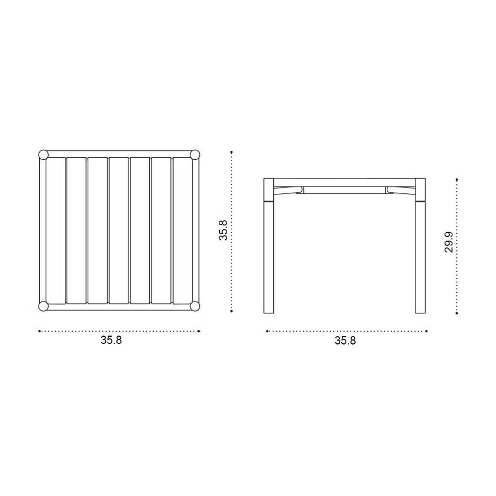 Kilt Outdoor Square Dining Table