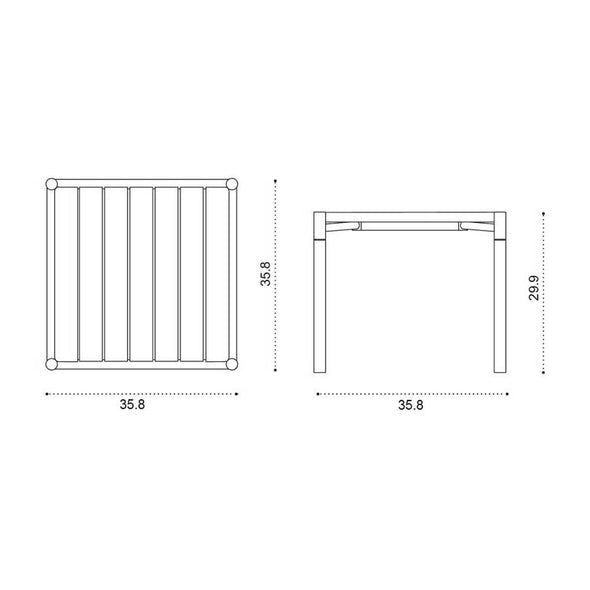 Kilt Outdoor Square Dining Table