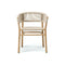 Kilt Outdoor Stackable Dining Armchair  option Natural Teak / Sand