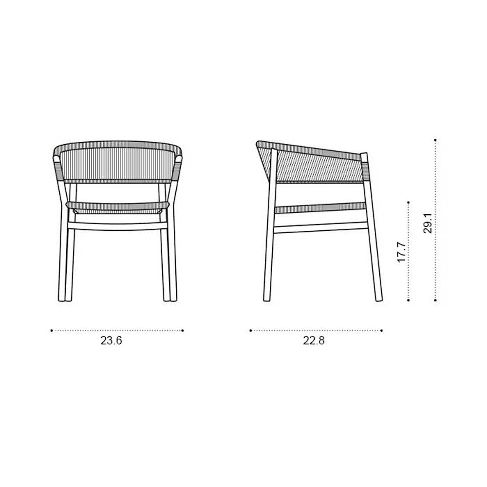 Kilt Outdoor Stackable Dining Armchair