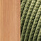 Kilt Outdoor Stackable Lounge Armchair  option Natural Teak / Olive Green