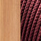 Kilt Outdoor Stackable Lounge Armchair  option Natural Teak / Ruby Wine