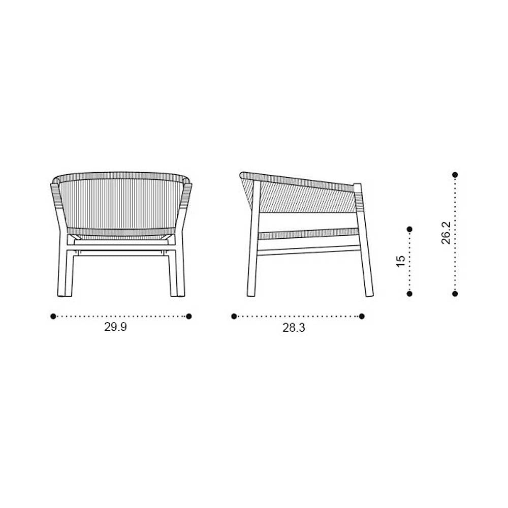 Kilt Outdoor Stackable Lounge Armchair