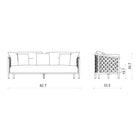 Patio Outdoor 3-Seater Sofa