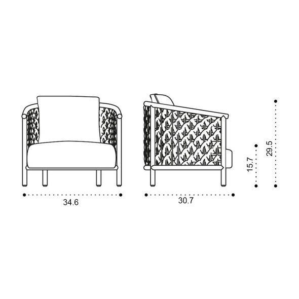 Patio Outdoor Lounge Armchair