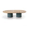 Patio Outdoor Oval Coffee Table  option Table Only
