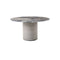 Patio Outdoor Round Dining Table  option Light Grey / Cipollino
