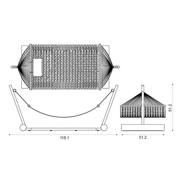 Patio Outdoor Self Supporting Hammock