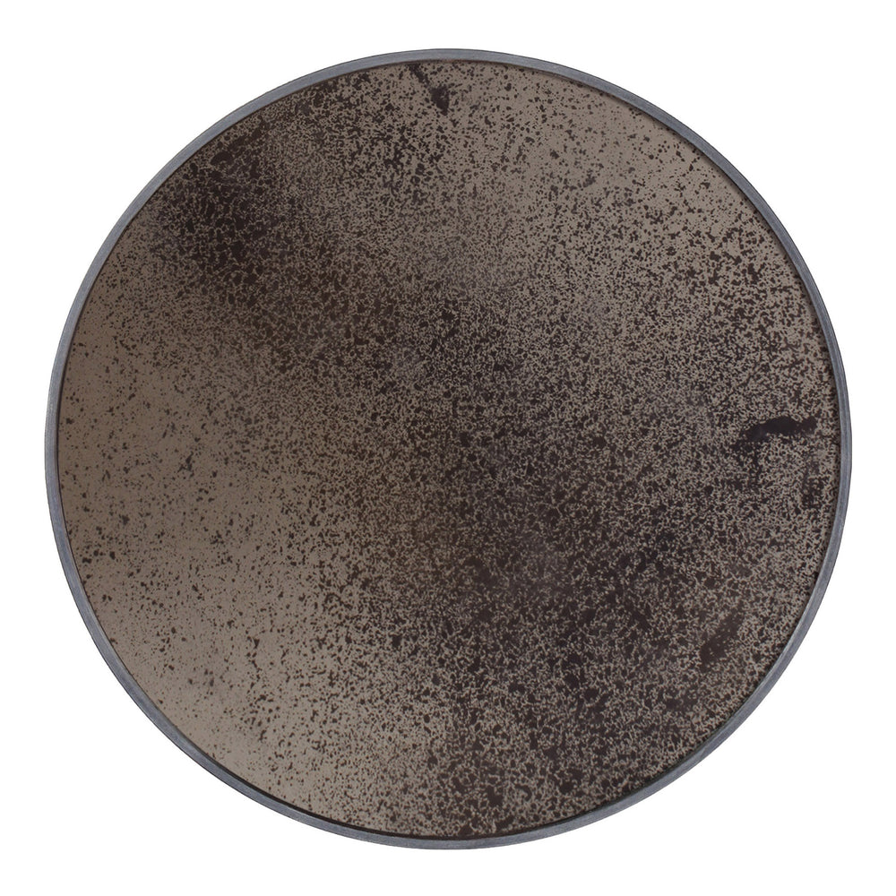 Aged Round Wall Mirror