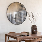 Aged Round Wall Mirror