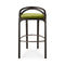 Aleta Bar Stool  option Green Velvet / Bronze