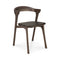 Bok Upholstered Dining Chair  option Oak / Brown Leather