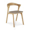 Bok Upholstered Dining Chair  option Oak / Warm Grey Fabric