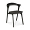 Bok Upholstered Dining Chair  option Oak Black / Soft Black Fabric