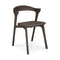 Bok Upholstered Dining Chair  option Oak Brown / Warm Brown Fabric