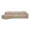 Bulky 3-Seater Sofa Set with Footstool  option Almond
