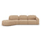 Bulky 3-Seater Sofa Set with Footstool  option Semi Circle