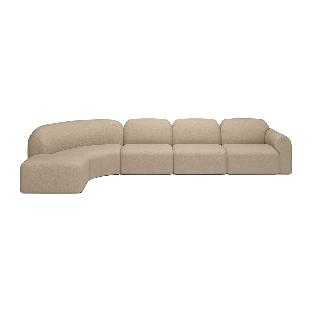 Bulky Modular Sofa Set with Footstool