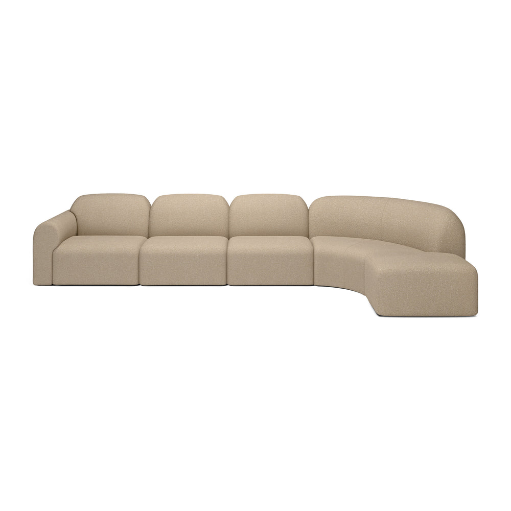 Bulky Modular Sofa Set with Footstool