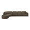 Bulky Modular Sofa Set with Footstool  option Cedar / Small: 121.5 in width