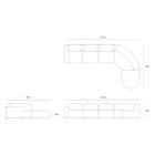 Bulky Modular Sofa Set with Footstool