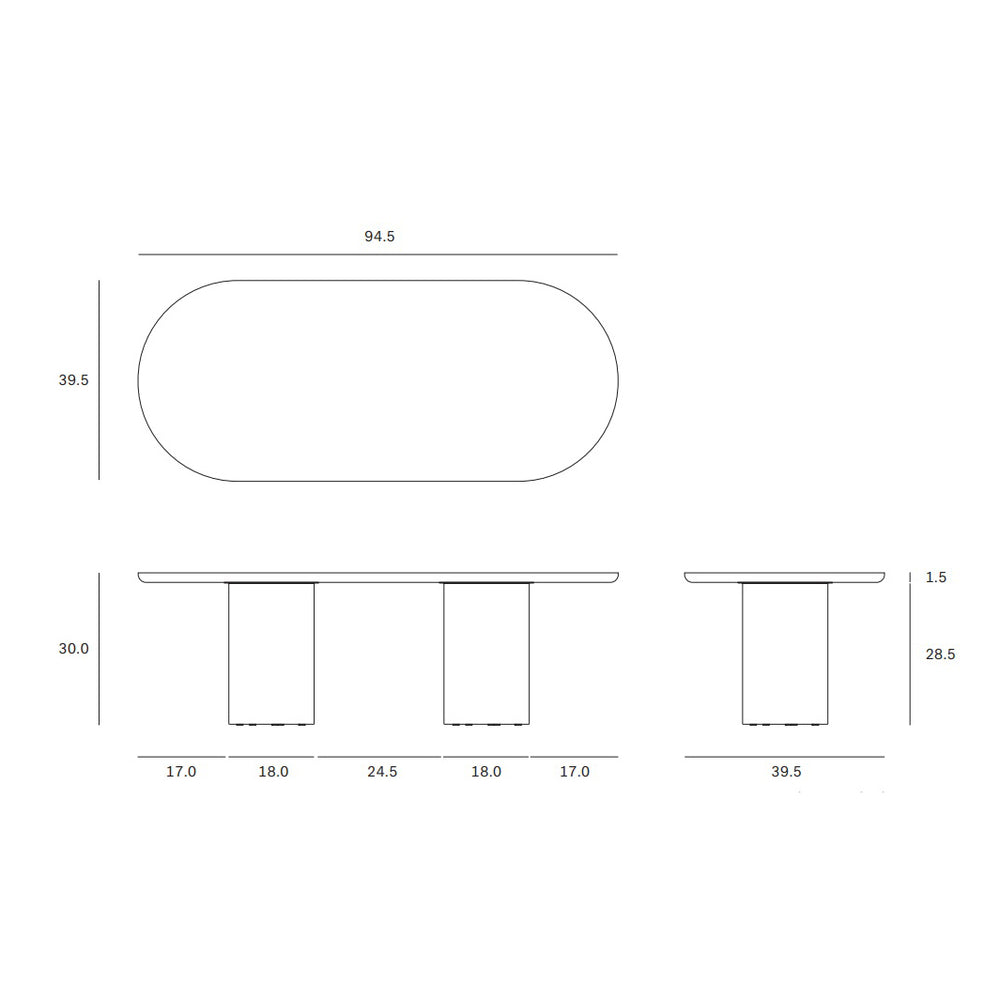 Elements Oval Dining Table