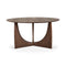 Geometric Round Dining Table  option Brown Teak