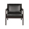 Jack Upholstered Lounge Chair  option Black Leather