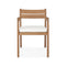 Jack Outdoor Upholstered Dining Arm Chair  option Off White