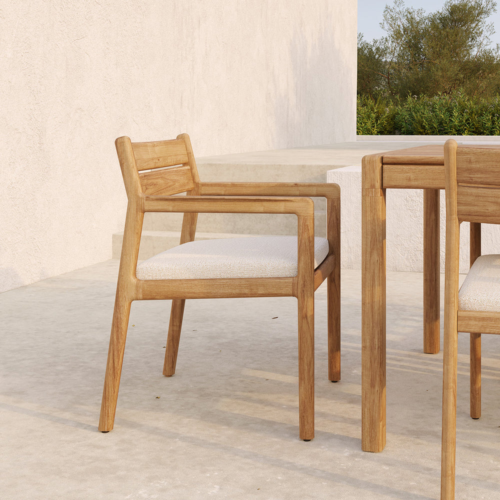 Jack Outdoor Upholstered Dining Arm Chair