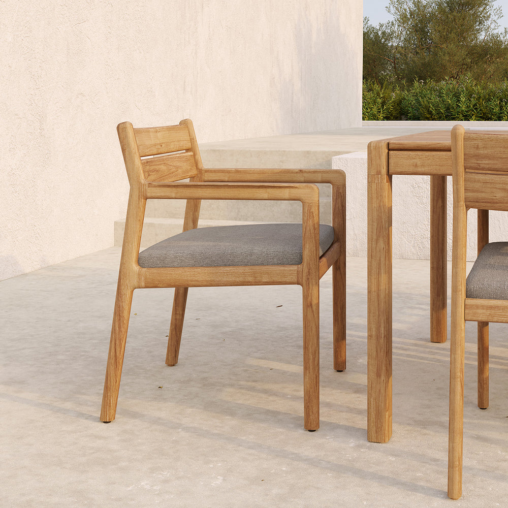 Jack Outdoor Upholstered Dining Arm Chair
