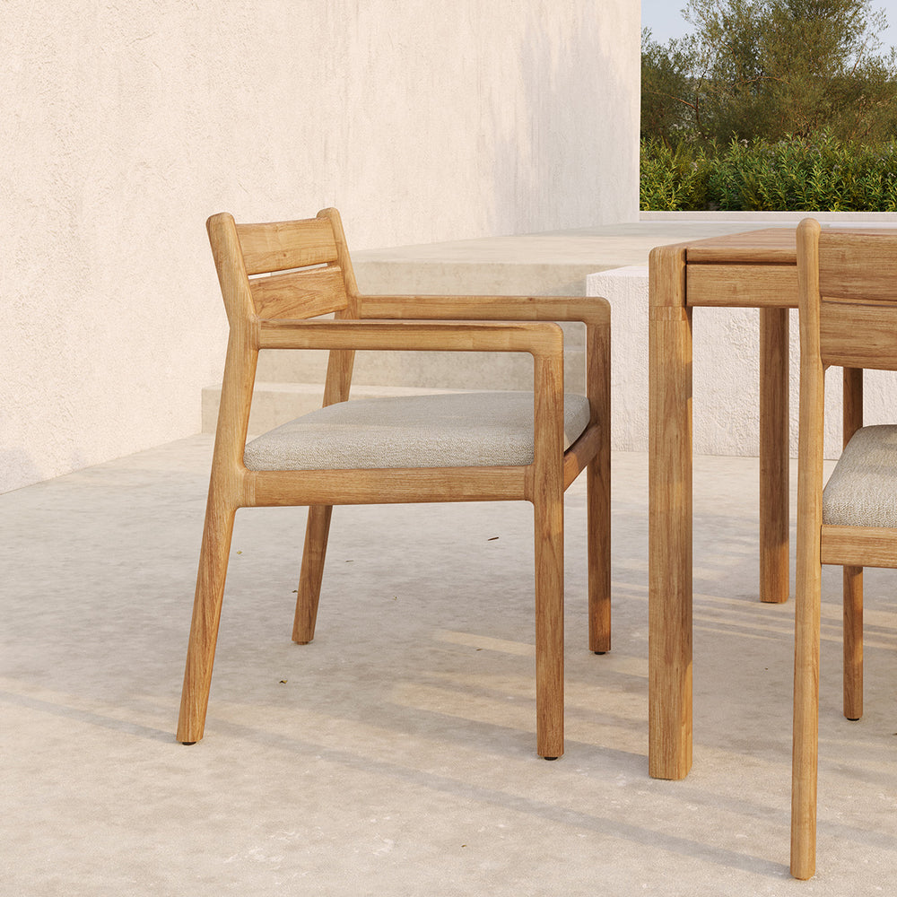 Jack Outdoor Upholstered Dining Arm Chair