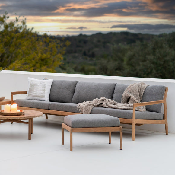 Jack Outdoor Upholstered Footstool