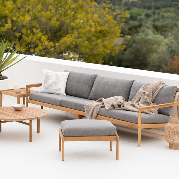 Jack Outdoor Upholstered Footstool