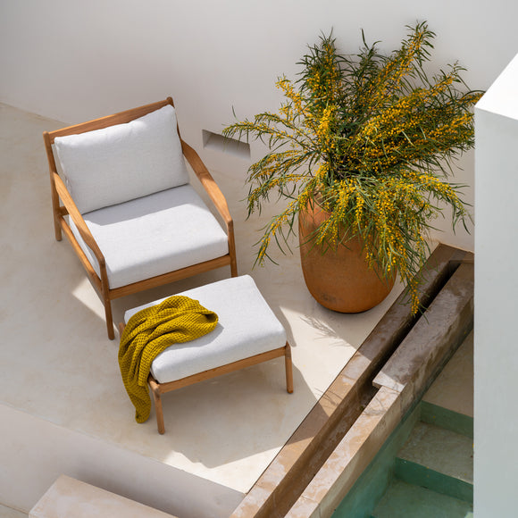 Ethnicraft Jack Outdoor Lounge Chair and Ottoman - 2Modern