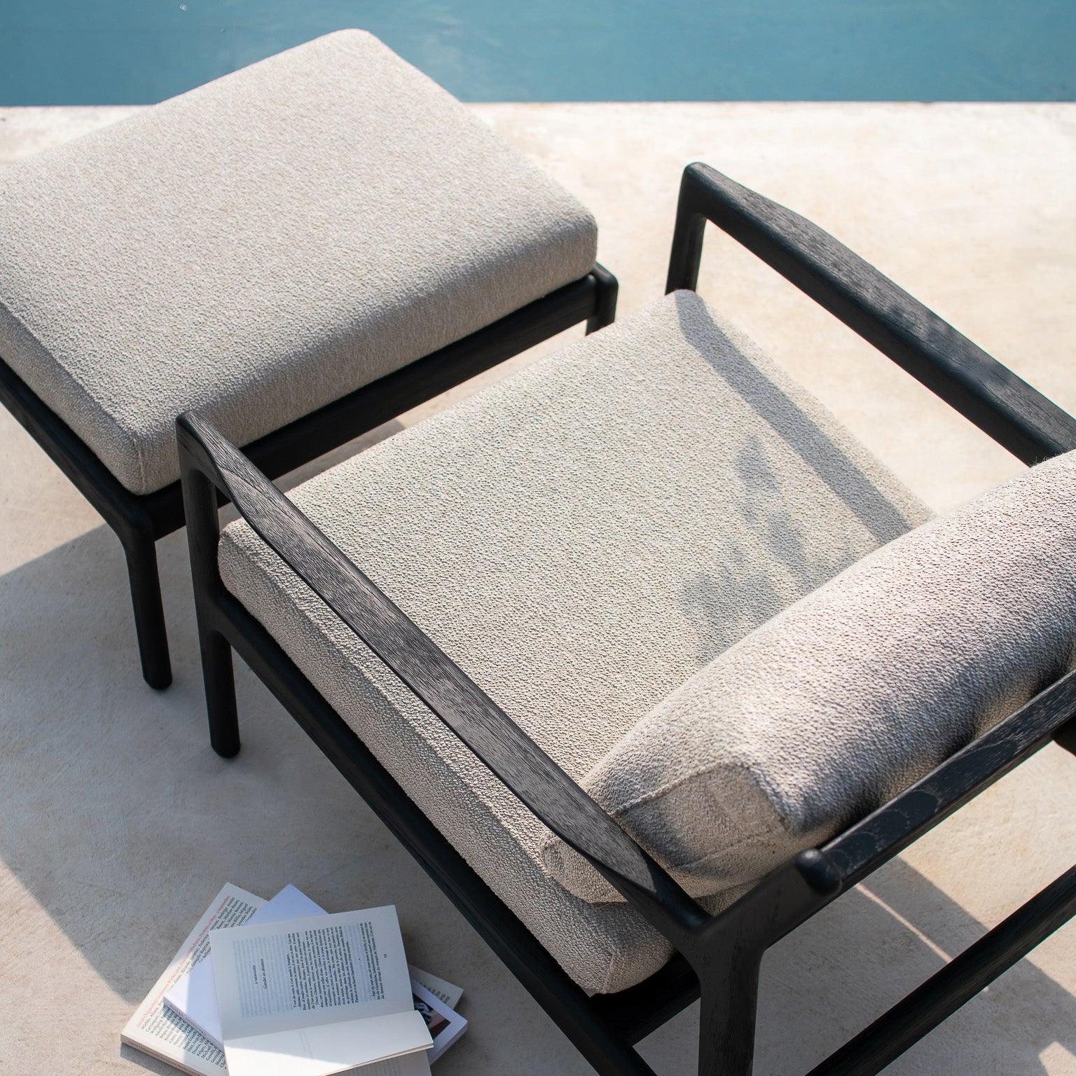 Ethnicraft Jack Outdoor Lounge Chair and Ottoman - 2Modern