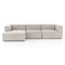 Langham Channeled 3-Piece Sectional  option Napa Sandstone / Left Chaise