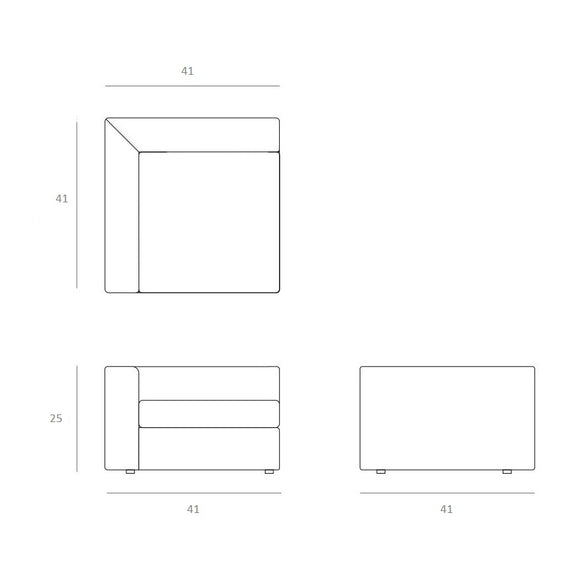Mellow 3 Seater Sectional