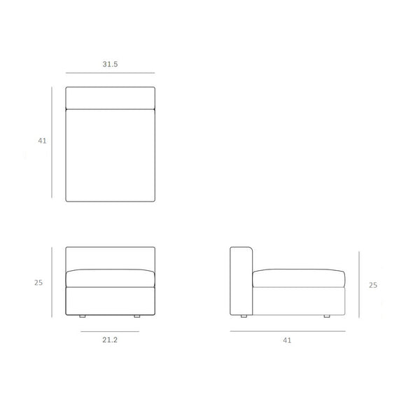 Mellow 3 Seater Sectional