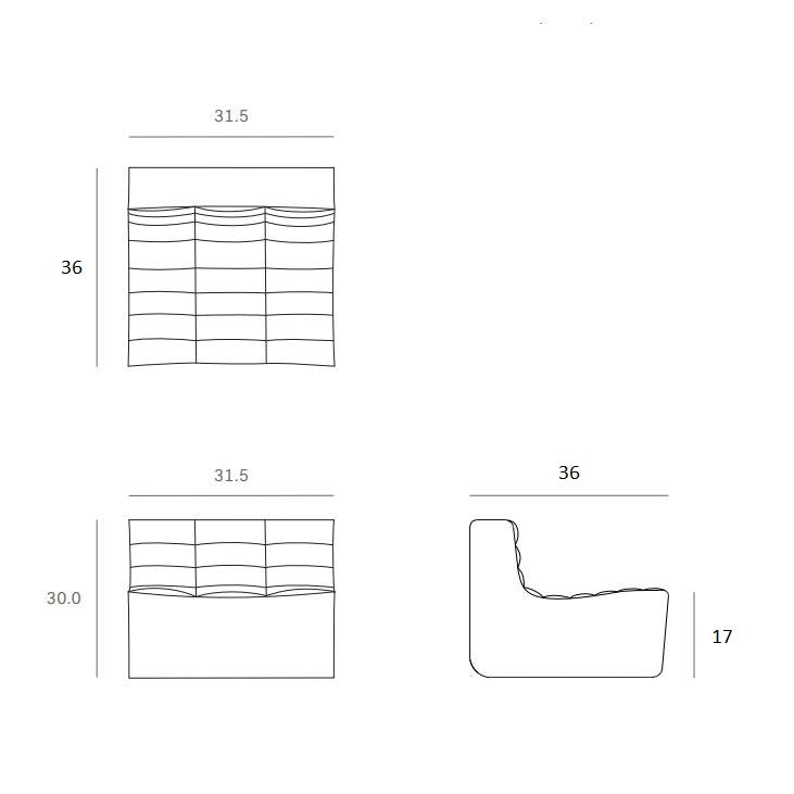 N701 - 1 Seater Sofa Module